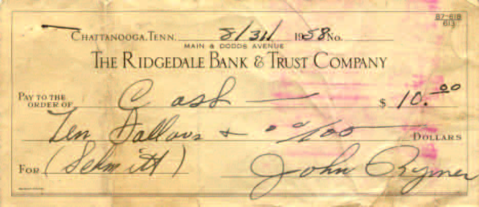 Ridgedale Bank Trust 8-31-1958